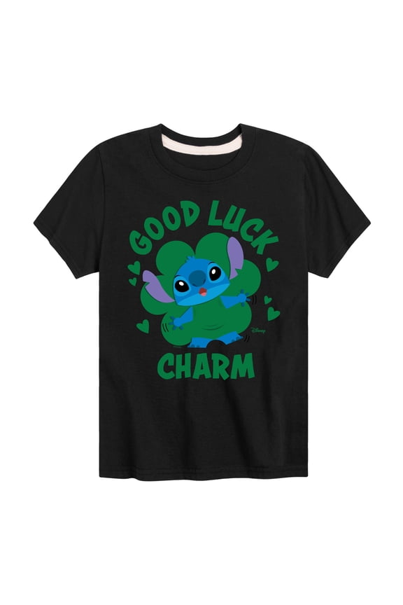 Lilo & Stitch - St. Patrick's Day - Good Luck Charm - Toddler & Youth Short Sleeve T-Shirt