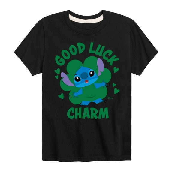 Disney Lilo & Stitch - St. Patrick's Day - Good Luck Charm - Toddler & Youth Short Sleeve T-Shirt