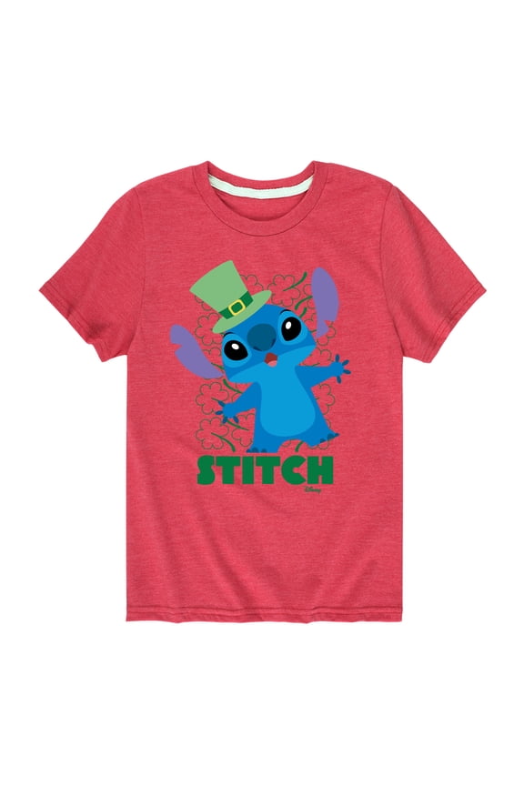 Lilo & Stitch - St. Patrick's Day - Stitch & Clovers - Toddler & Youth Short Sleeve T-Shirt