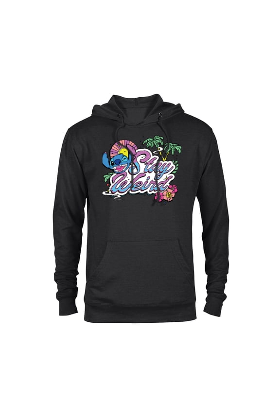 Lilo & Stitch Stay Weird - Pullover Hoodie for Adults -Customized-Black