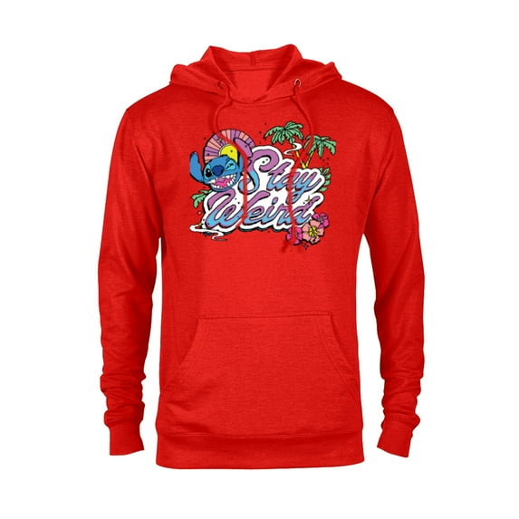 Disney Lilo & Stitch Stay Weird - Pullover Hoodie for Adults -Customized-Red Heather