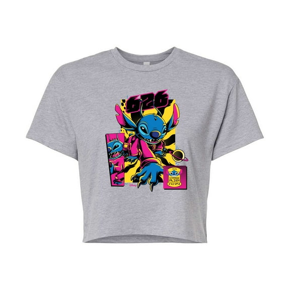 Disney - Lilo & Stitch - Stitch 626 Comic Page - Juniors Cropped Cotton Blend T-Shirt