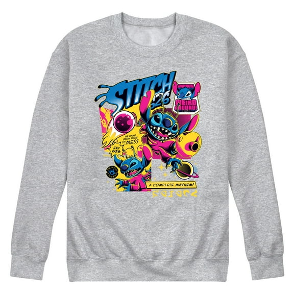 Disney - Lilo & Stitch - Stitch Comic Page - Men's Crew Neck Fleece Pullover