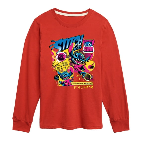 Disney - Lilo & Stitch - Stitch Comic Page - Toddler & Youth Long Sleeve Graphic T-Shirt
