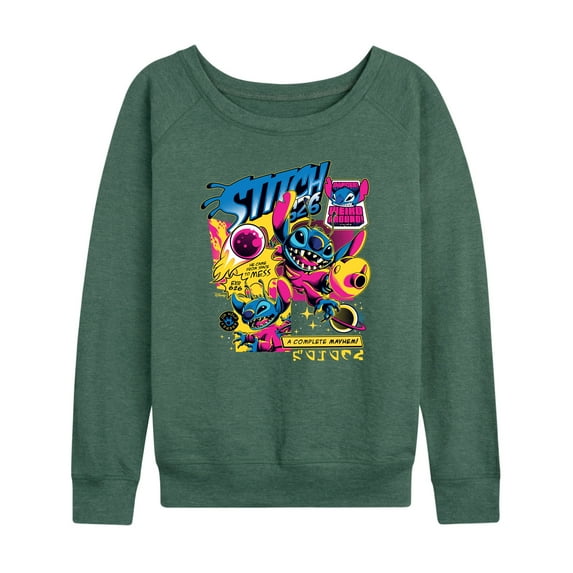 Disney - Lilo & Stitch - Stitch Comic Page - Women's Lightweight French Terry Long Sleeve Shirt