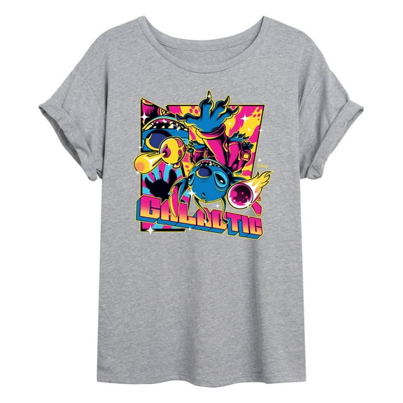 Disney - Lilo & Stitch - Stitch Flipped Comic Page - Juniors Ideal Flowy Muscle T-Shirt