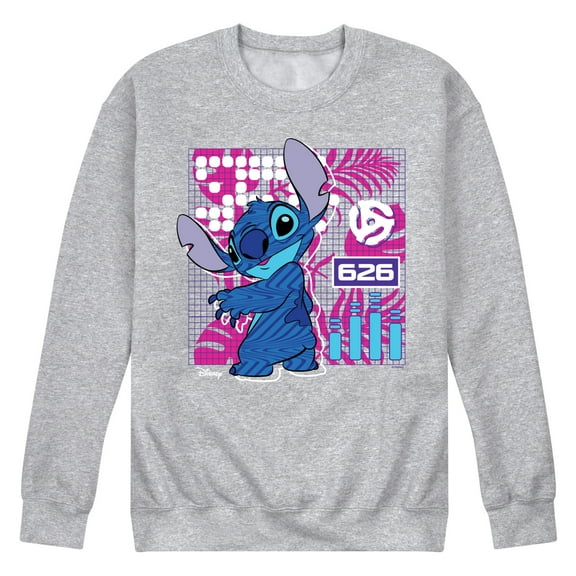 Disney - Lilo & Stitch - Stitch Grid - Men's Crew Neck Fleece Pullover
