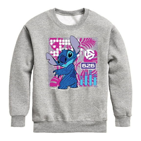 Disney - Lilo & Stitch - Stitch Grid - Toddler & Youth Crewneck Fleece Sweatshirt