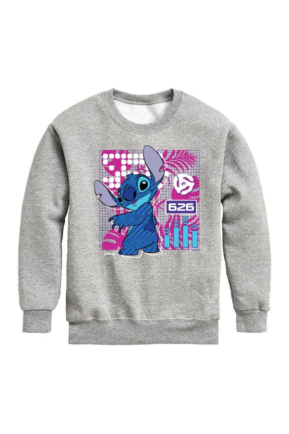 - Lilo & Stitch - Stitch Grid - Toddler & Youth Crewneck Fleece Sweatshirt