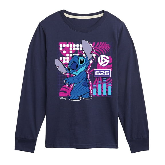 Disney - Lilo & Stitch - Stitch Grid - Toddler & Youth Long Sleeve Graphic T-Shirt