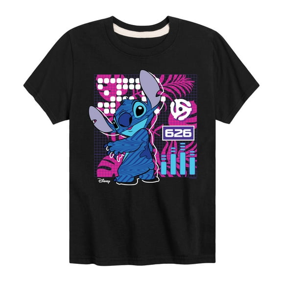 Disney - Lilo & Stitch - Stitch Grid - Toddler & Youth Short Sleeve Graphic T-Shirt