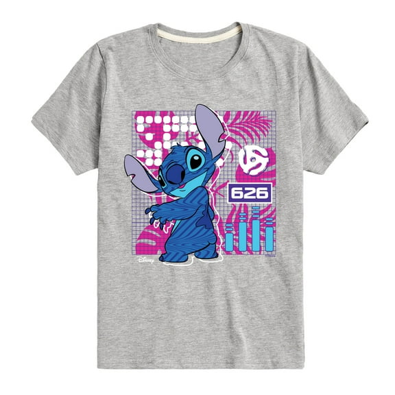 Disney - Lilo & Stitch - Stitch Grid - Toddler & Youth Short Sleeve Graphic T-Shirt