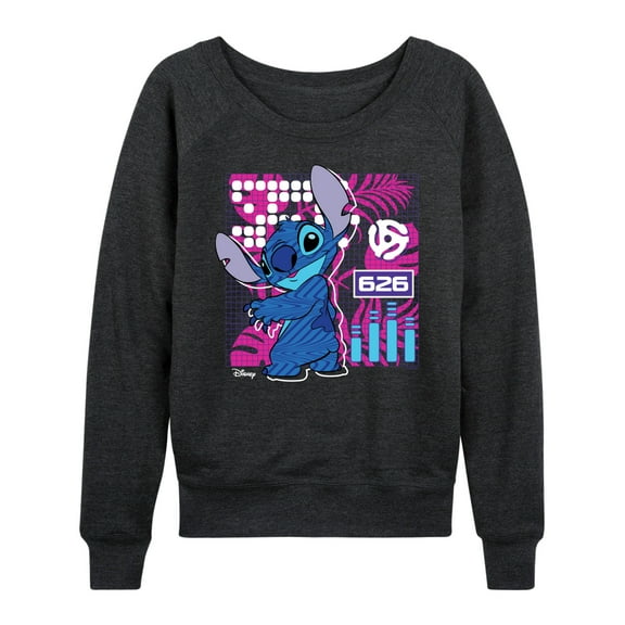 Disney - Lilo & Stitch - Stitch Grid - Women's Lightweight French Terry Long Sleeve Shirt