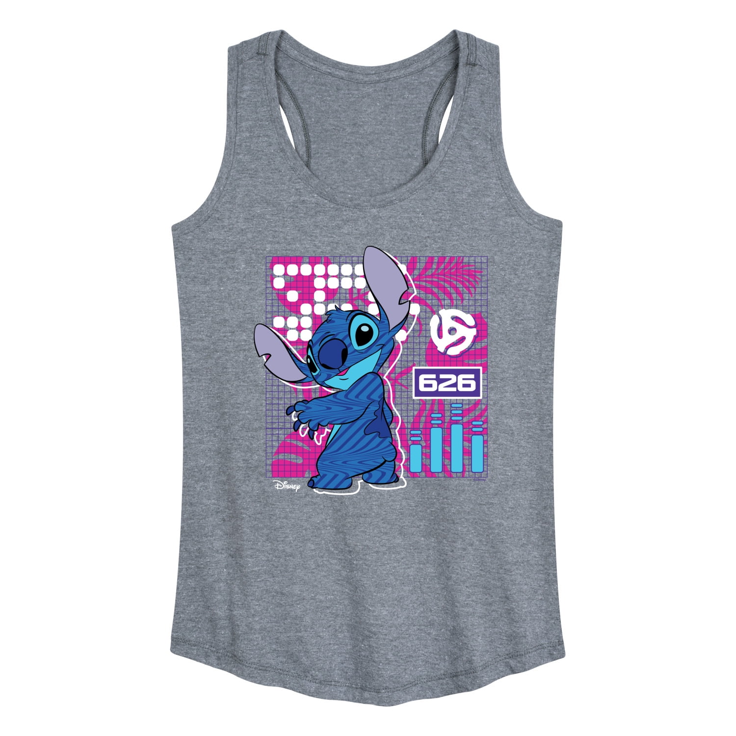 Womens Lilo & Stitch Aloha Hawaii Come Visit The Islands Racerback Tank - White Heather - X