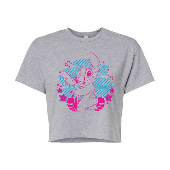 Disney - Lilo & Stitch - Stitch Haze - Juniors Cropped Cotton Blend T-Shirt