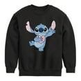 thumbnail image 1 of Disney - Lilo & Stitch - Stitch Hearts You - Toddler & Youth Crewneck Fleece Sweatshirt, 1 of 5