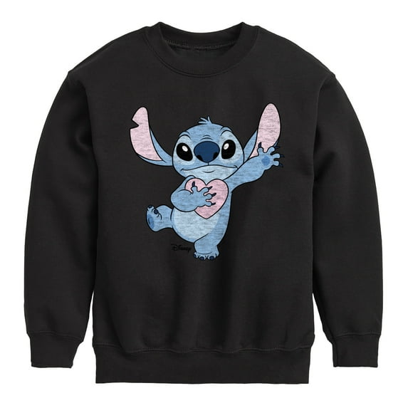 Disney - Lilo & Stitch - Stitch Hearts You - Toddler & Youth Crewneck Fleece Sweatshirt