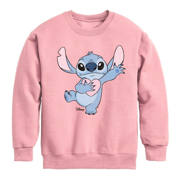 Disney - Lilo & Stitch - Stitch Hearts You - Toddler & Youth Crewneck Fleece Sweatshirt