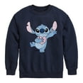 thumbnail image 1 of Disney - Lilo & Stitch - Stitch Hearts You - Toddler & Youth Crewneck Fleece Sweatshirt, 1 of 5