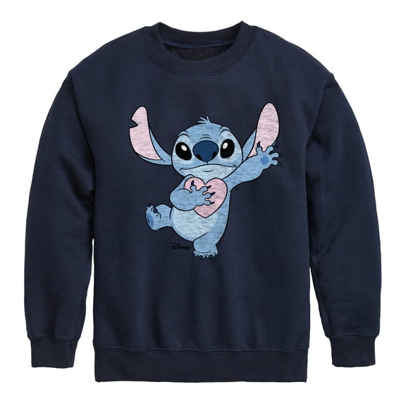 Disney - Lilo & Stitch - Stitch Hearts You - Toddler & Youth Crewneck Fleece Sweatshirt