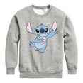 thumbnail image 1 of Disney - Lilo & Stitch - Stitch Hearts You - Toddler & Youth Crewneck Fleece Sweatshirt, 1 of 5