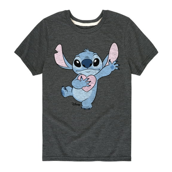 Disney - Lilo & Stitch - Stitch Hearts You - Toddler & Youth Short Sleeve Graphic T-Shirt