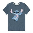 thumbnail image 1 of Disney - Lilo & Stitch - Stitch Hearts You - Toddler & Youth Short Sleeve Graphic T-Shirt, 1 of 5