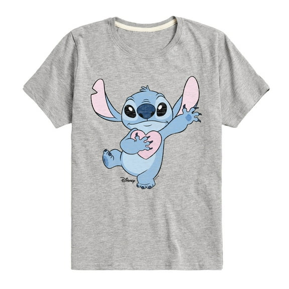 Disney - Lilo & Stitch - Stitch Hearts You - Toddler & Youth Short Sleeve Graphic T-Shirt