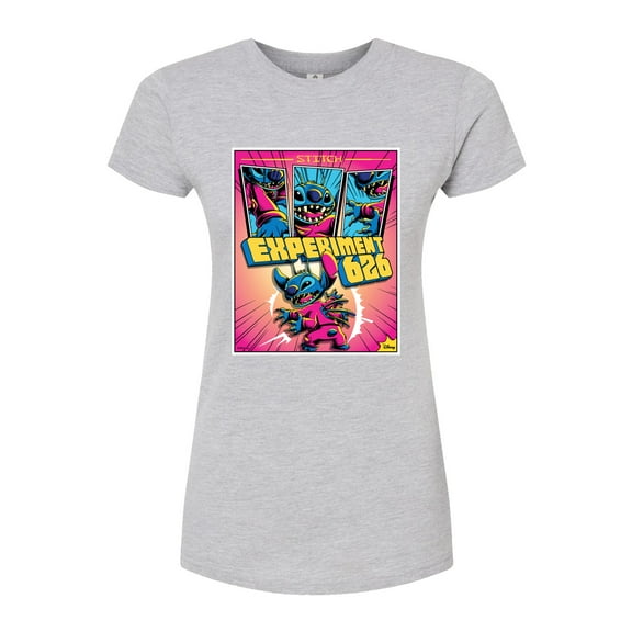 Disney - Lilo & Stitch - Stitch Tri Panel Page - Juniors Fitted Graphic T-Shirt