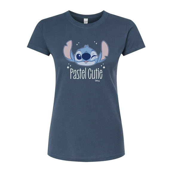 Disney - Lilo & Stitch - Stitch's A Pastel Cutie - Juniors Fitted Graphic T-Shirt