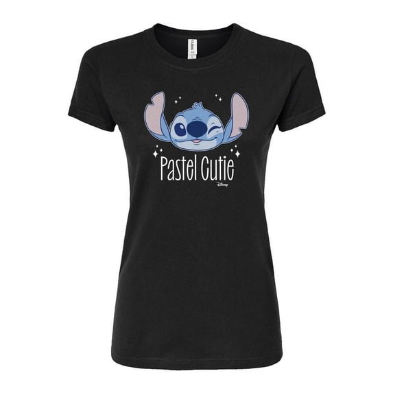 Disney - Lilo & Stitch - Stitch's A Pastel Cutie - Juniors Fitted Graphic T-Shirt