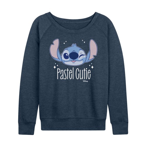 Disney - Lilo & Stitch - Stitch's A Pastel Cutie - Women's Lightweight French Terry Long Sleeve Shirt