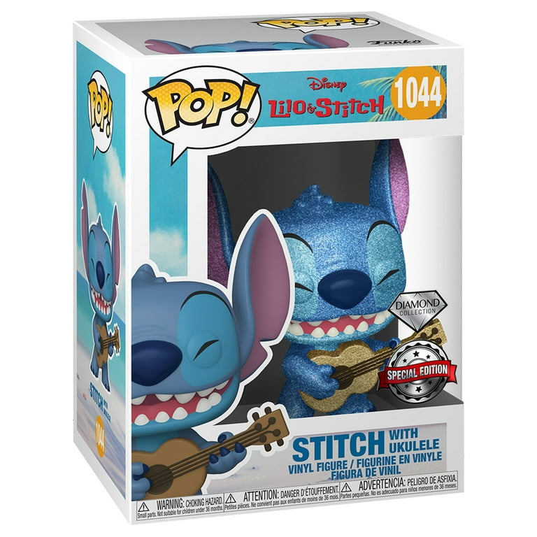 Disney Lilo & Stitch Stitch with Ukulele Diamond Glitter POP! Figure  (#1044) 