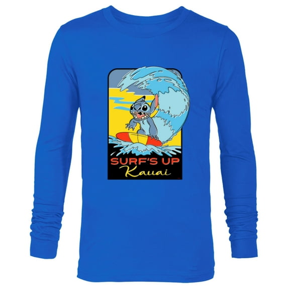 Disney Lilo & Stitch Surf’s Up Kauai - Long Sleeve T-Shirt for Men - Customized-Navy