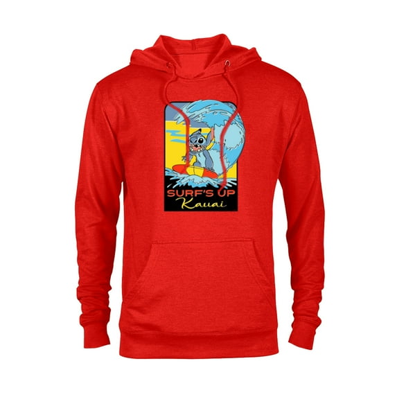 Disney Lilo & Stitch Surf’s Up Kauai - Pullover Hoodie for Adults - Customized-Red