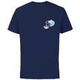 thumbnail image 1 of Disney Lilo & Stitch Surfin’ Stitch - Short Sleeve Cotton T-Shirt for Adults - Customized-Navy, 1 of 5