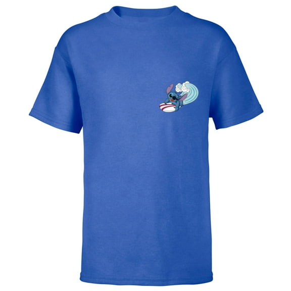 Disney Lilo & Stitch Surfin’ Stitch - Short Sleeve T-Shirt for Kids - Customized-Royal
