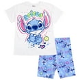 thumbnail image 1 of Disney Lilo & Stitch T-Shirt and Bike Shorts Outfit Set Airbrush Toddler to Big Kid, 1 of 5