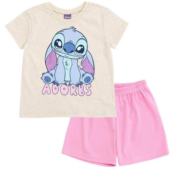 Disney Lilo & Stitch T-Shirt and Mesh Shorts Outfit Set Little Kid to Big Kid