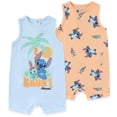 thumbnail image 1 of Disney Lilo & Stitch Tank Top Romper (Baby Boys), 2 Pack, Sizes 12M-24M, 1 of 9