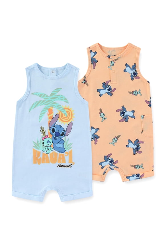 Lilo & Stitch Tank Top Romper (Baby Boys), 2 Pack, Sizes 12M-24M