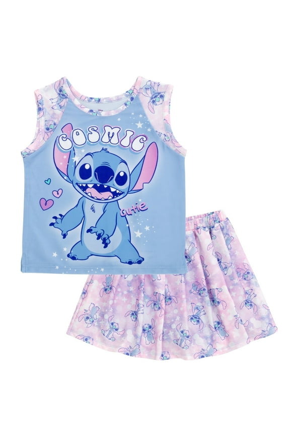 Lilo & Stitch Tank Top and Pleated Skort Outfit Set Little Kid to Big Kid