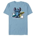 thumbnail image 1 of Disney Lilo & Stitch Techno Interplanetary Stitch - Short Sleeve Blended T-Shirt for Adults - Customized-Ocean Blue, 1 of 5