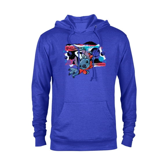 Disney Lilo & Stitch Techno Time Travel Earthbound - Pullover Hoodie for Adults - Customized-Navy