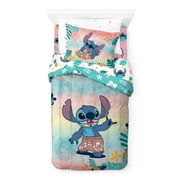 Disney Lilo & Stitch Tie-Dye 5 Piece Twin Bed Set w/ Sham, 100% Microfiber