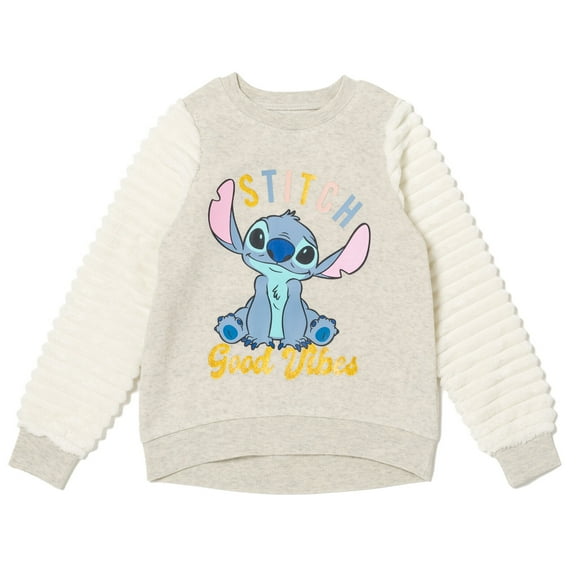 Disney Lilo & Stitch Toddler Girls Fleece Fur Sweatshirt Toddler to Big Kid
