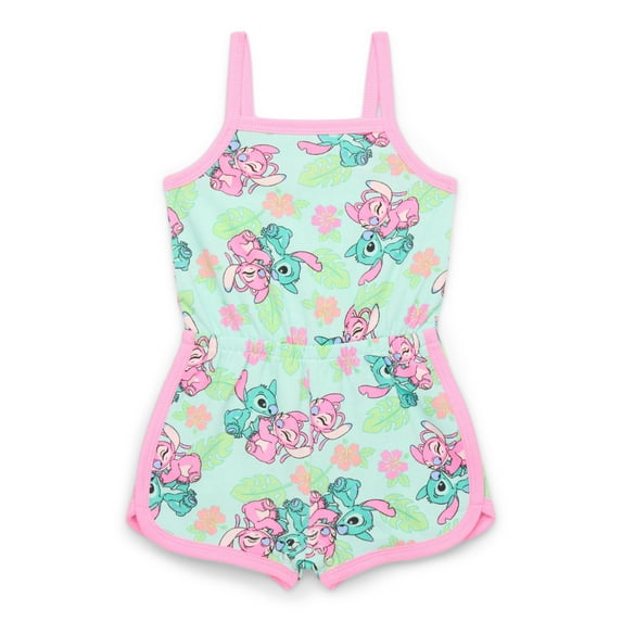 Disney Lilo & Stitch Toddler Girls Sleeveless Graphic Print Romper, Sizes 12M-5T
