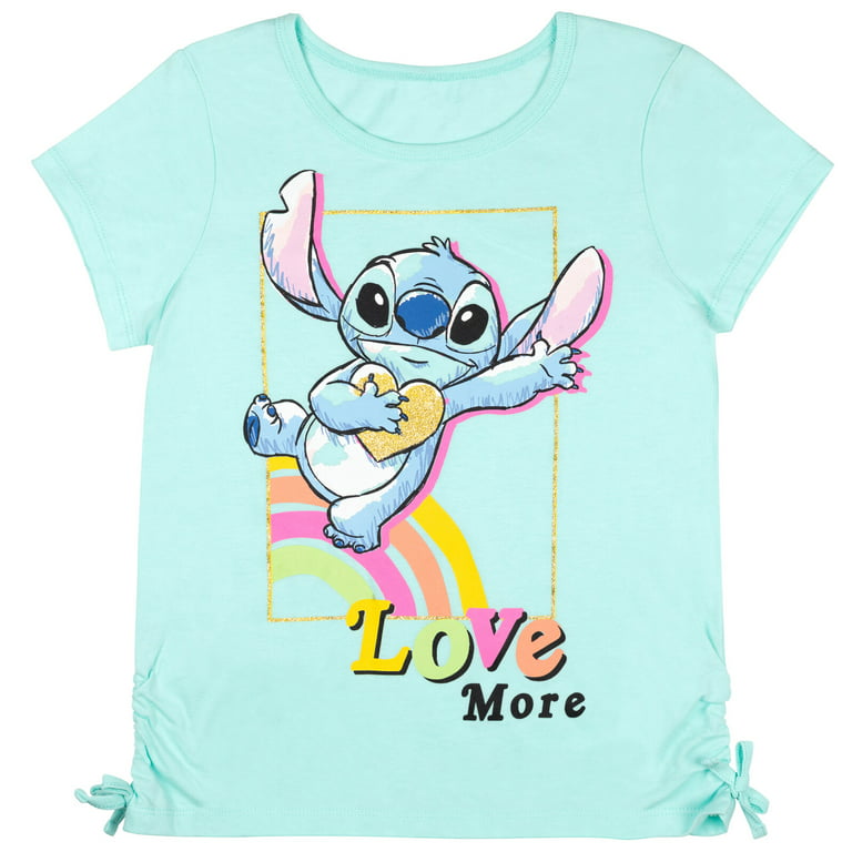 Disney Lilo & Stitch Toddler Girls Graphic T-Shirt Turquoise Blue 5T