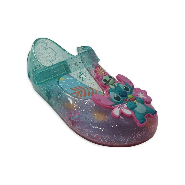 Disney Lilo & Stitch Toddler Girls Tropical Casual Jelly Shoe, Sizes 7-12