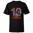 thumbnail image 1 of Disney Lilo & Stitch Tropical Birthday 10 Years Old Today - Short Sleeve T-Shirt for Kids - Customized-Black, 1 of 5